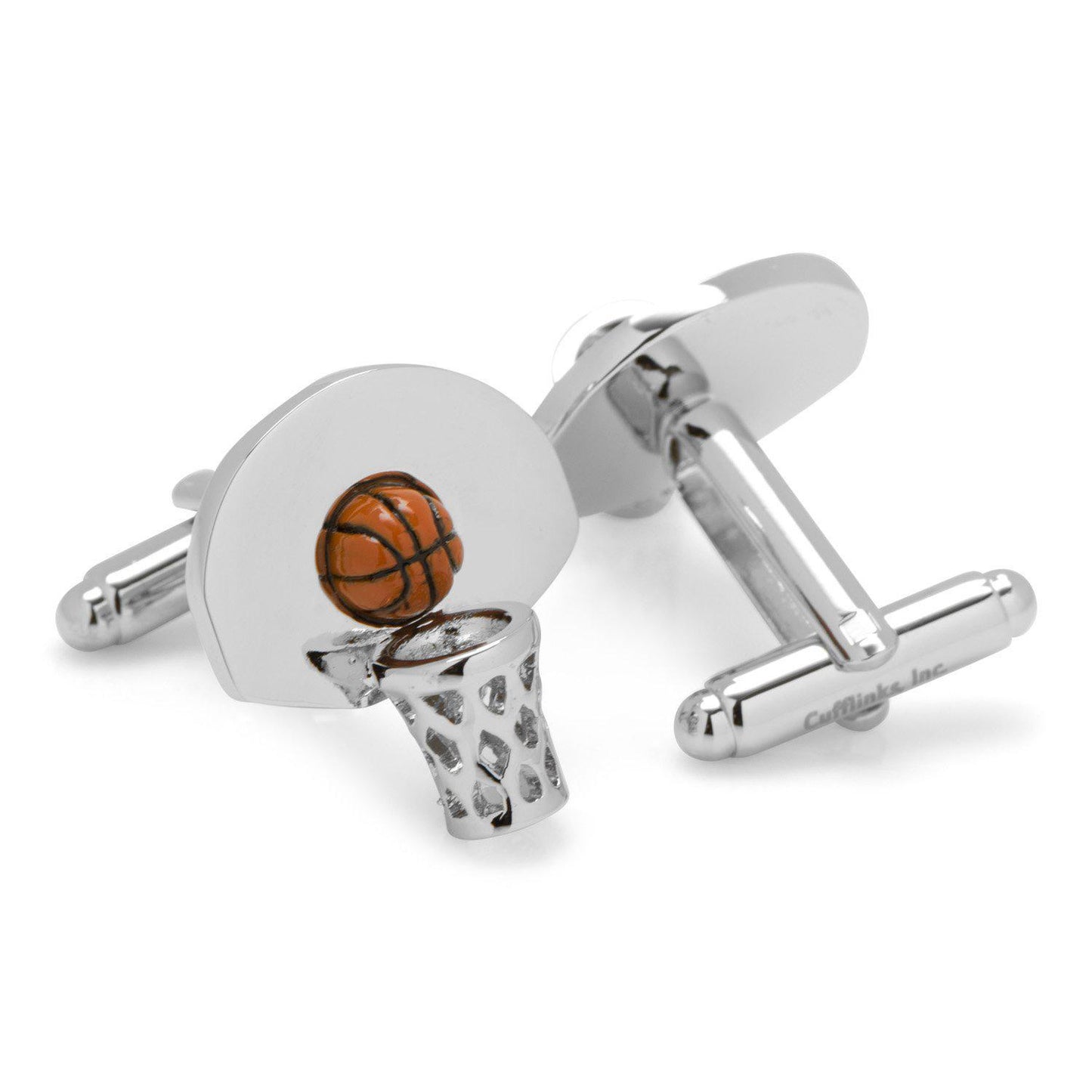 3D Basketball Hoop Cufflinks-Cufflinks-Cufflinks, Inc.-Top Notch Gift Shop