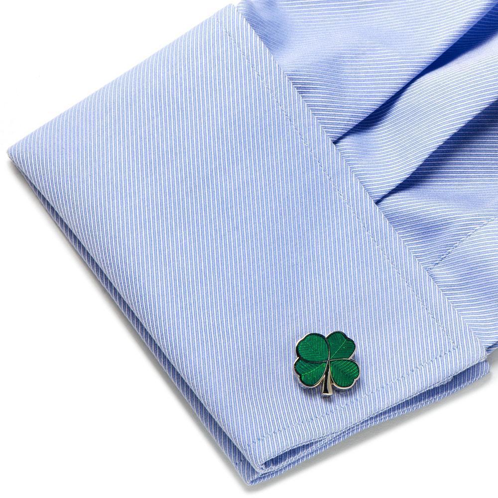 Green Clover Cufflinks-Cufflinks-Cufflinks, Inc.-Top Notch Gift Shop