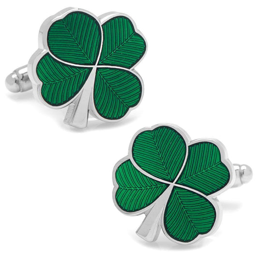 Green Clover Cufflinks-Cufflinks-Cufflinks, Inc.-Top Notch Gift Shop