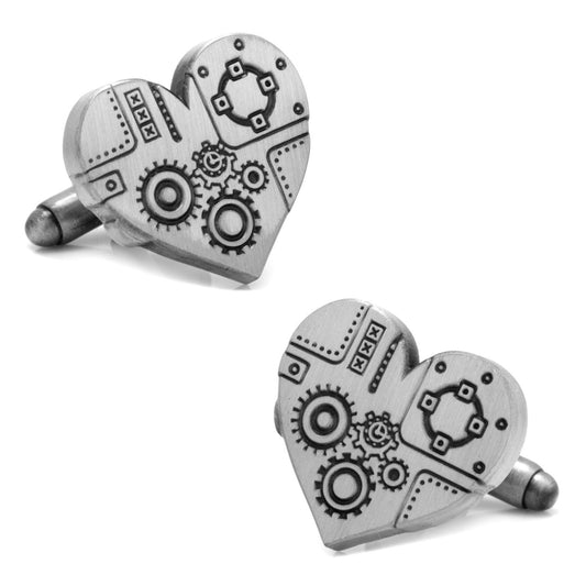 Steampunk Heart Cufflinks-Cufflinks-Cufflinks, Inc.-Top Notch Gift Shop