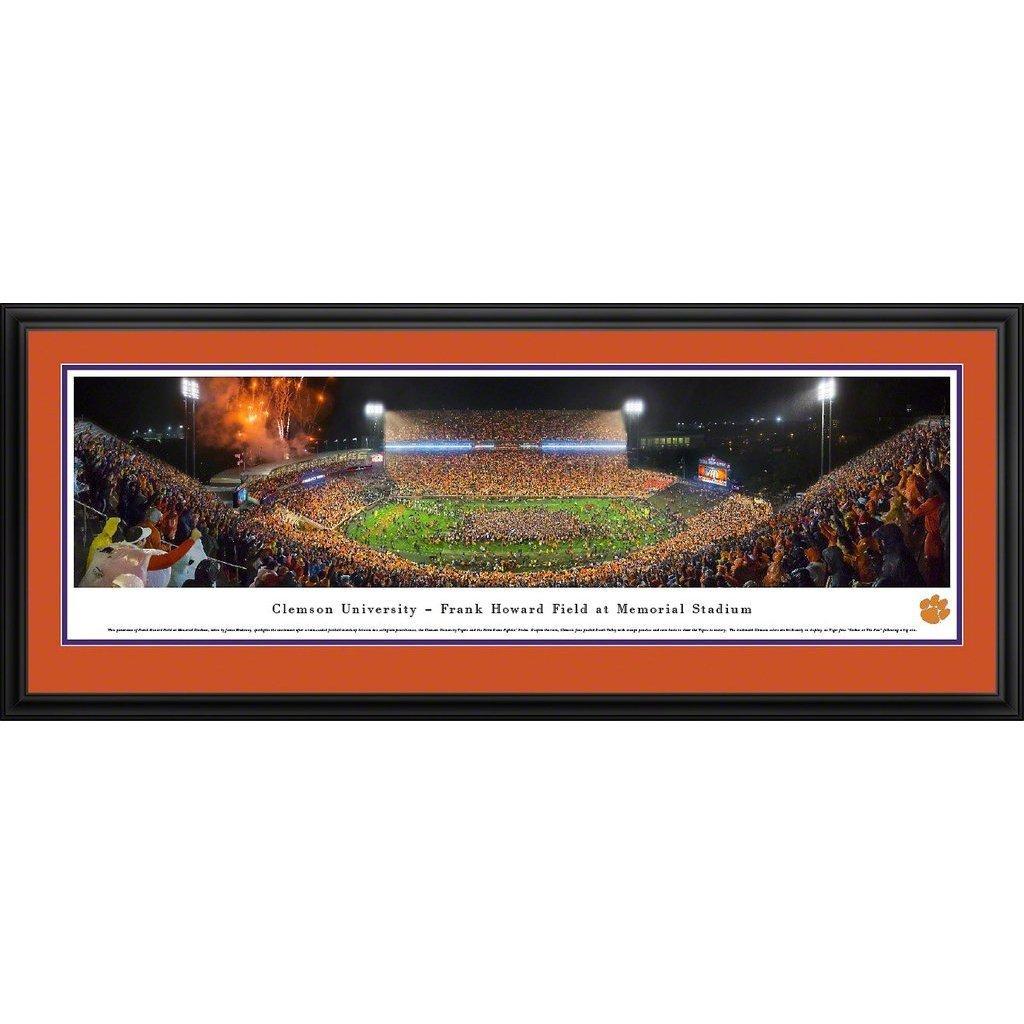 Clemson Football - "Stadium 50 Yard Line" Panorama Framed Print-Print-Blakeway Worldwide Panoramas, Inc.-Top Notch Gift Shop