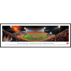 Clemson Football - "Stadium 50 Yard Line" Panorama Framed Print-Print-Blakeway Worldwide Panoramas, Inc.-Top Notch Gift Shop