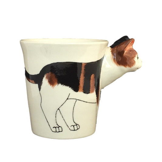 Calico Cat Hand Painted Coffee Mug-Mug-Sea Island-Top Notch Gift Shop