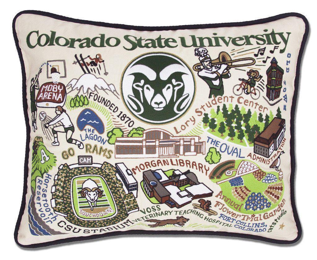 Colorado State University Embroidered CatStudio Pillow-Pillow-CatStudio-Top Notch Gift Shop