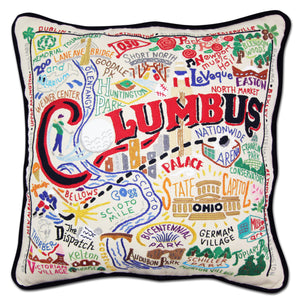 Columbus Embroidered CatStudio Pillow-Pillow-CatStudio-Top Notch Gift Shop