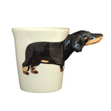 Black Dachshund Hand Painted Coffee Mug-Mug-Sea Island-Top Notch Gift Shop