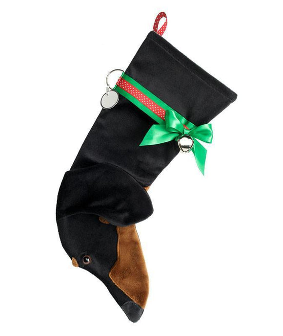 Dachshund (Black & Tan) Christmas Stocking-Holiday Stocking-Hearth Hounds-Top Notch Gift Shop