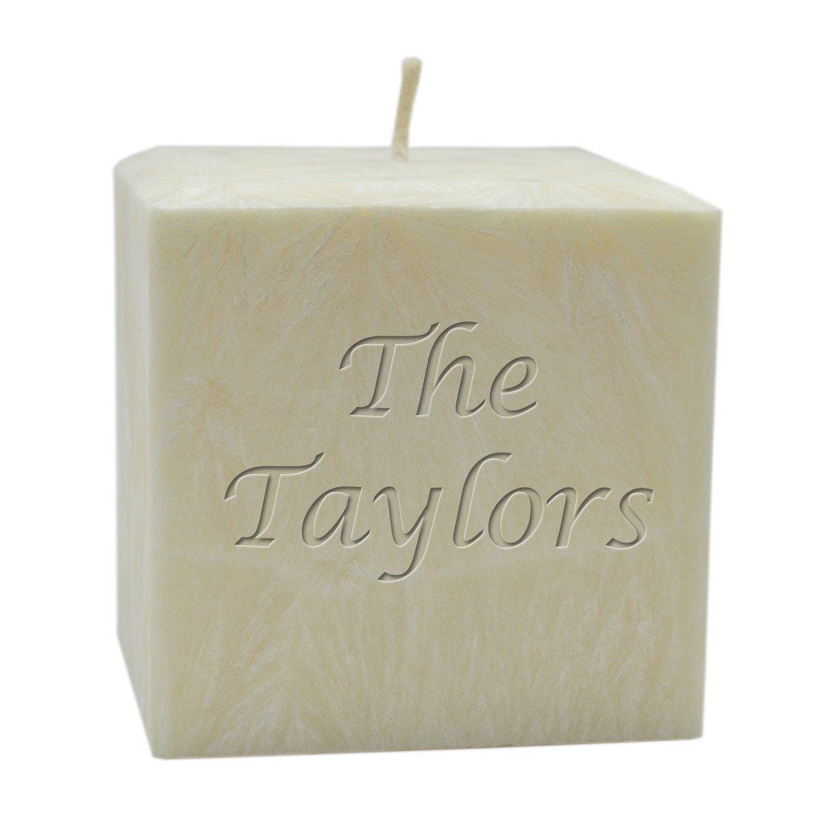 4" Hand Poured Name/Phrase Palm Wax Candle - Unscented-Candle-Carved Solutions-Top Notch Gift Shop