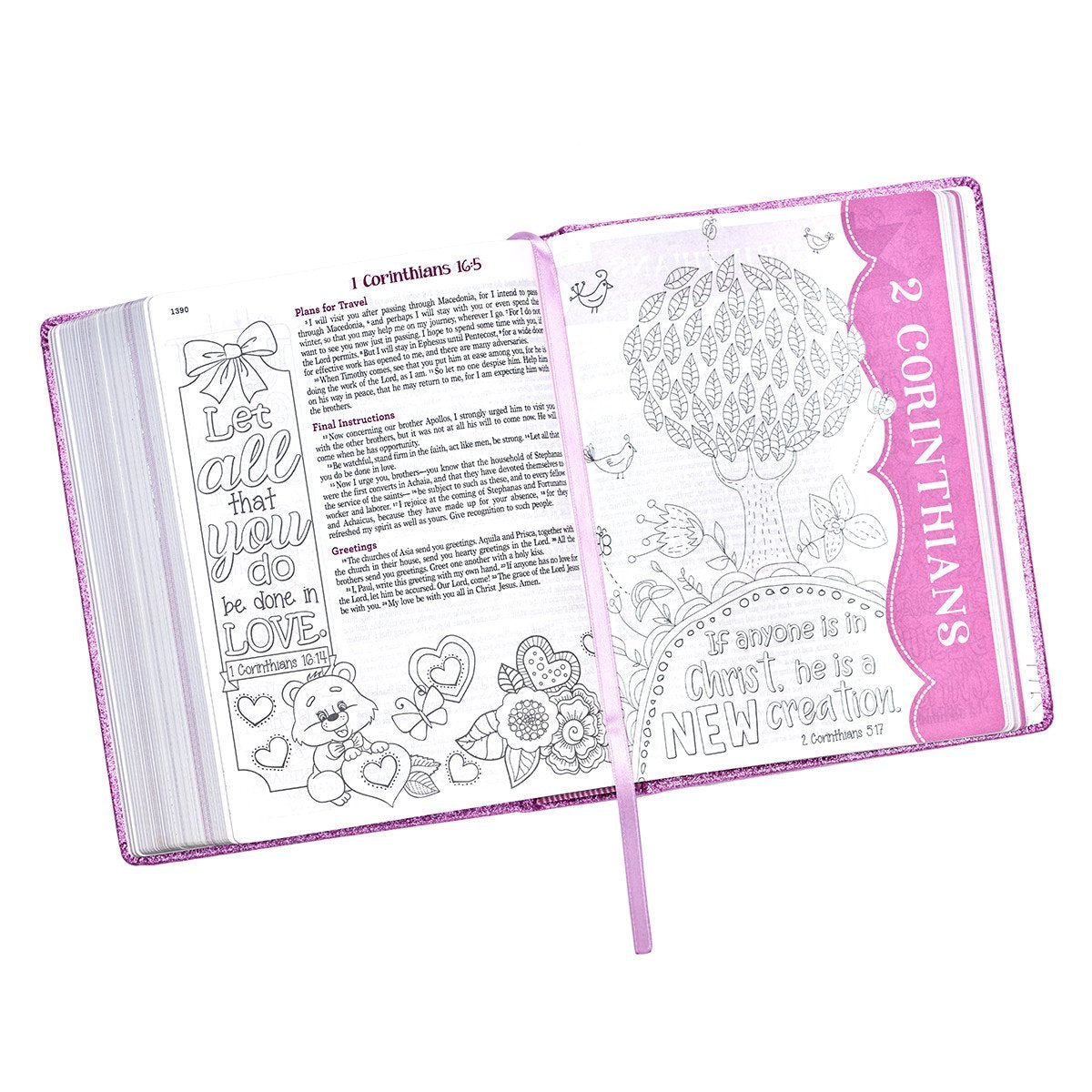 My Creative Bible for Girls, Journaling Bible - ESV - Purple Glitter Hardcover-Bible-Christian Art Gifts-Top Notch Gift Shop