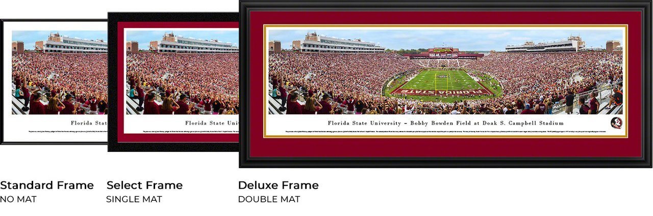 Florida State Football - "Stadium End Zone" Panorama Framed Print-Print-Blakeway Worldwide Panoramas, Inc.-Top Notch Gift Shop