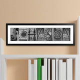 Architectural Elements II Black & White Family Name Personalized Print-Wall Art-JDS Marketing-Top Notch Gift Shop