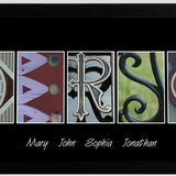 Architectural Elements III Color Family Name Personalized Print-Wall Art-JDS Marketing-Top Notch Gift Shop