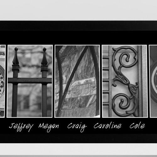 Architectural Elements III B&W Family Name Personalized Print-Wall Art-JDS Marketing-Top Notch Gift Shop