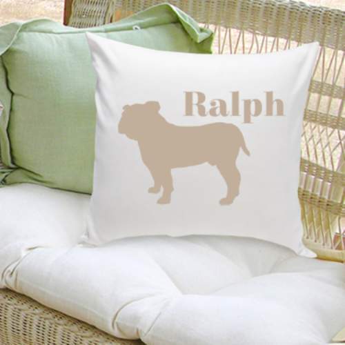 Classic Silhouette Personalized Dog Throw Pillow-Pillow-JDS Marketing-Top Notch Gift Shop