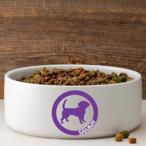 Circle of Love Personalized Large Dog Bowl-Dog Bowl-JDS Marketing-Top Notch Gift Shop