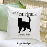 Cat Silhouette Personalized Throw Pillow-Pillow-JDS Marketing-Top Notch Gift Shop