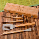 Grilling BBQ Set with Bamboo Case - Personalized-Barbeque Tool-JDS Marketing-Top Notch Gift Shop