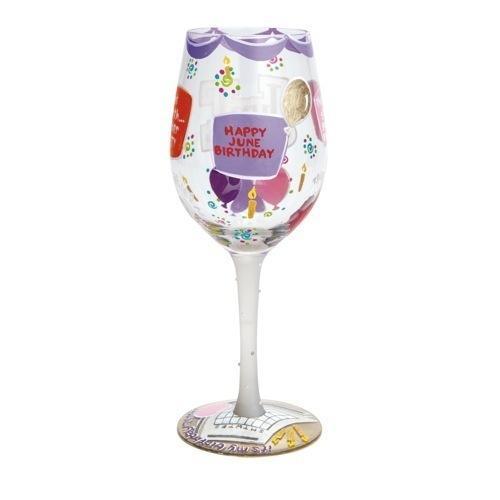 Happy June Wine Glass by Lolita®-Wine Glass-Designs by Lolita® (Enesco)-Top Notch Gift Shop