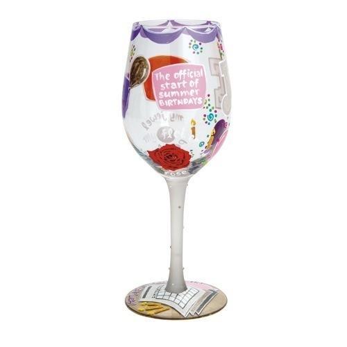 Happy June Wine Glass by Lolita®-Wine Glass-Designs by Lolita® (Enesco)-Top Notch Gift Shop