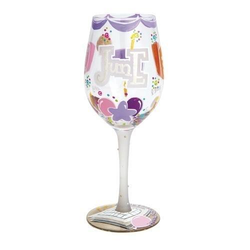 Happy June Wine Glass by Lolita®-Wine Glass-Designs by Lolita® (Enesco)-Top Notch Gift Shop