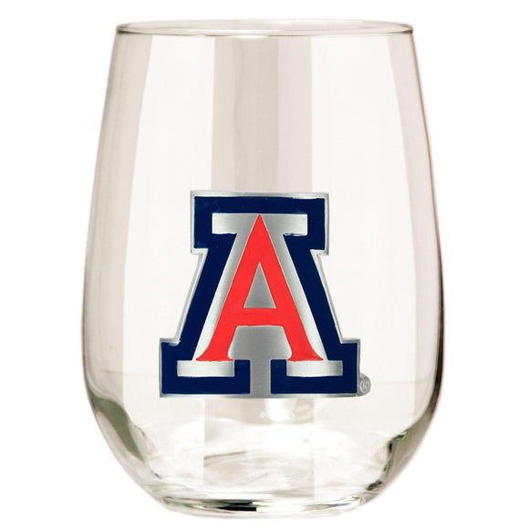 Arizona Wildcats Stemless Wine Glass - (Set of 2)-Stemless Wine Glass-Great American Products-Top Notch Gift Shop