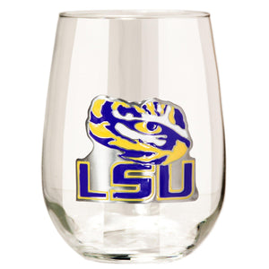 LSU Tigers 15 oz. Stemless Wine Glass - (Set of 2)-Stemless Wine Glass-Great American Products-Top Notch Gift Shop
