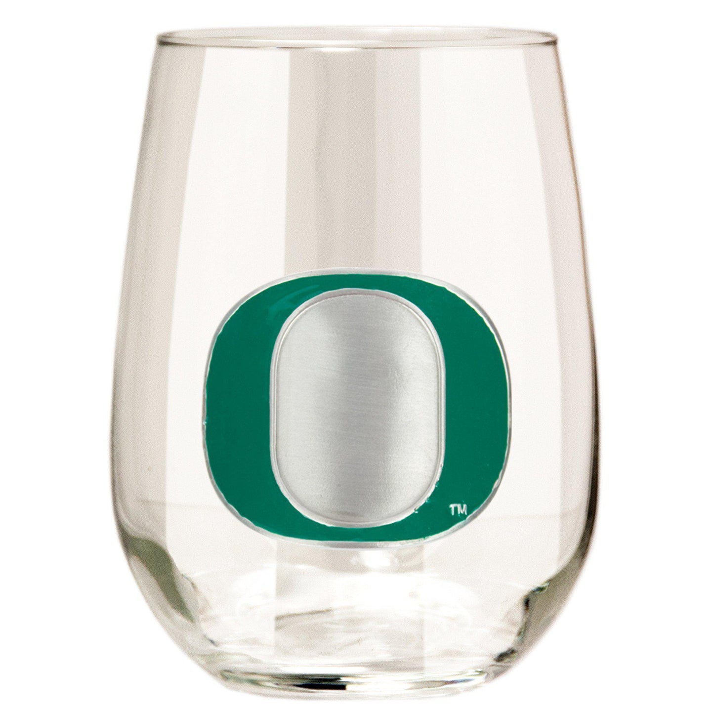 Oregon Ducks 15 oz. Stemless Wine Glass - (Set of 2)-Stemless Wine Glass-Great American Products-Top Notch Gift Shop