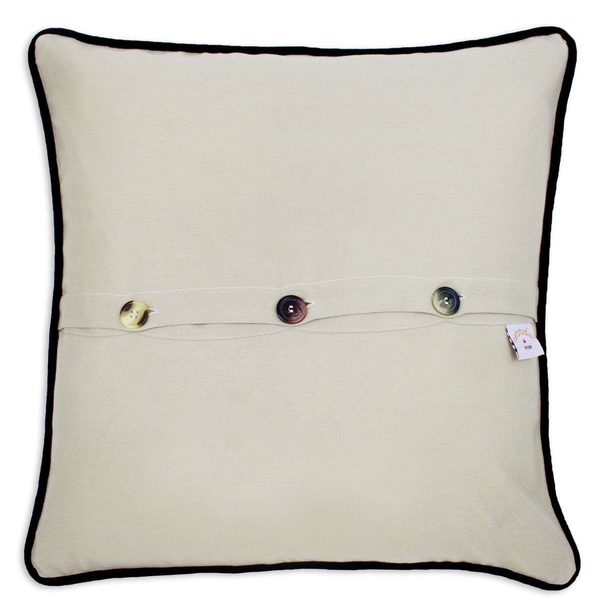 Provincetown Hand Embroidered CatStudio Pillow-Pillow-CatStudio-Top Notch Gift Shop