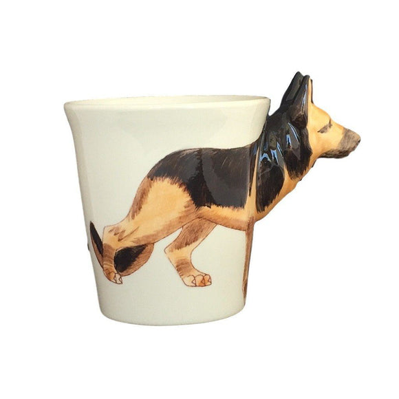 German Shepherd Hand Painted Coffee Mug-Mug-Sea Island-Top Notch Gift Shop