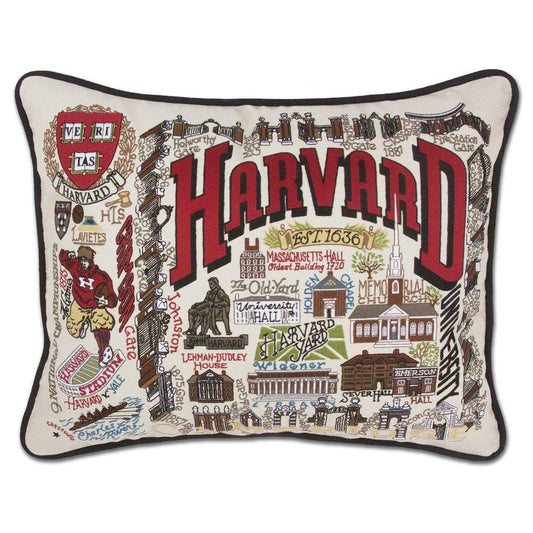 Harvard University Embroidered CatStudio Pillow-Pillow-CatStudio-Top Notch Gift Shop