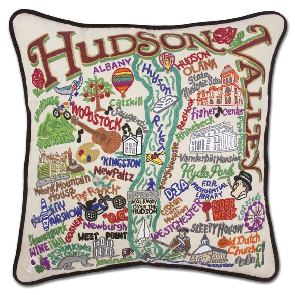 Hudson Valley Hand Embroidered CatStudio Pillow-Pillow-CatStudio-Top Notch Gift Shop
