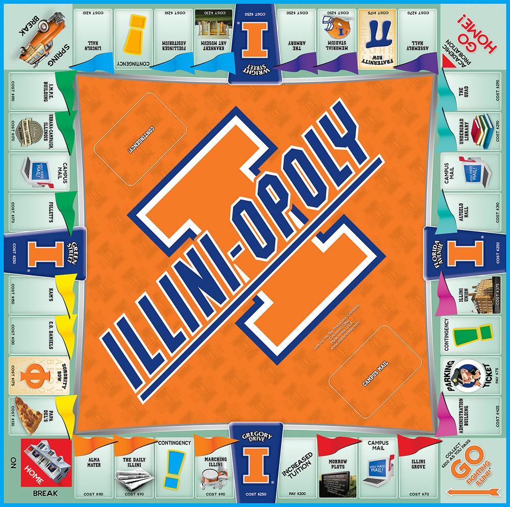 Illini-opoly University of Illinois Monopoly Game-Game-Late For The Sky-Top Notch Gift Shop