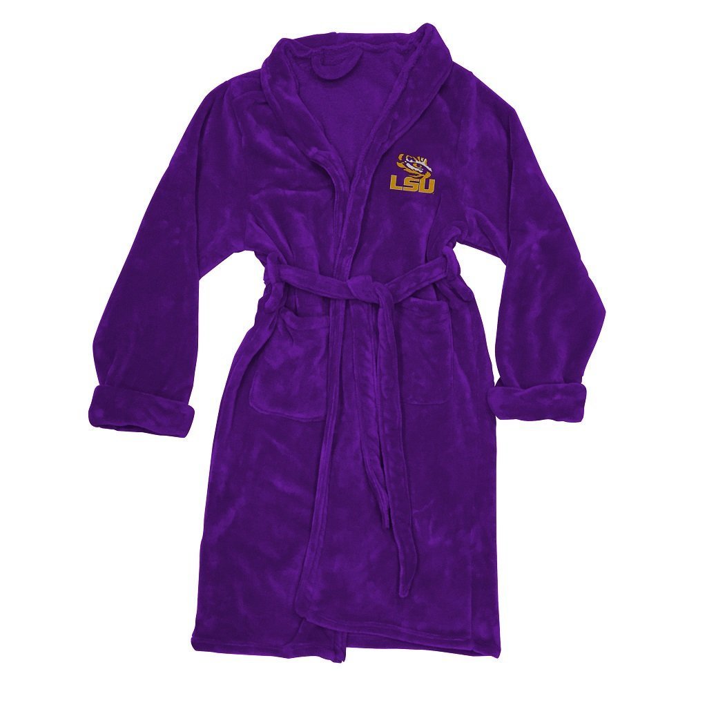 Louisiana State University Tigers Men's Silk Touch Plush Bath Robe-Bathrobe-Northwest-Top Notch Gift Shop