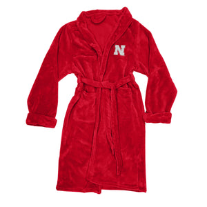 Nebraska Cornhuskers Men's Silk Touch Plush Bath Robe-Bathrobe-Northwest-Top Notch Gift Shop