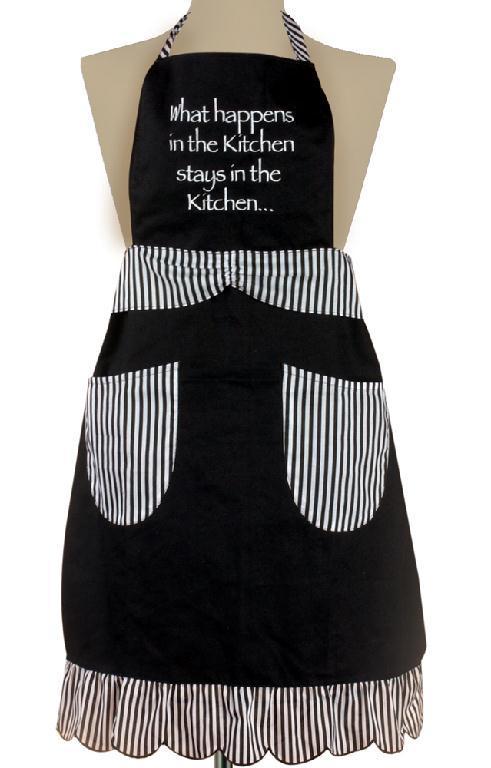 What Happens in the Kitchen... Apron-Apron-Manual Woodworkers & Weavers-Top Notch Gift Shop
