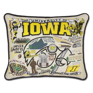 University of Iowa Embroidered Pillow by CatStudio-Pillow-CatStudio-Top Notch Gift Shop