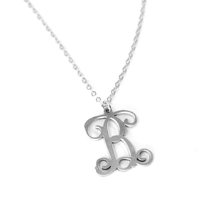 Sterling Silver Vine Initial Pendant - Handcrafted in the USA-Necklace-Carved Solutions-Top Notch Gift Shop