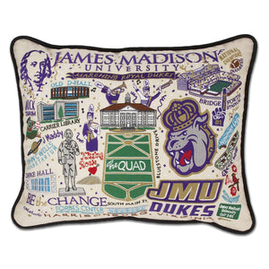 James Madison University Embroidered Pillow by CatStudio-Pillow-CatStudio-Top Notch Gift Shop