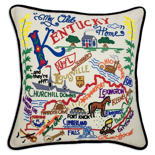 Kentucky Embroidered CatStudio State Pillow-Pillow-CatStudio-Top Notch Gift Shop