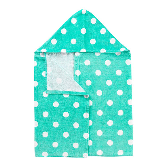 Mint Dandy Dot Hooded Towel - Personalized-Hooded Towel-Viv&Lou-Top Notch Gift Shop