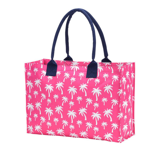 Hot Pink Palm Tote Bag - Personalzied-Bag-Viv&Lou-Top Notch Gift Shop