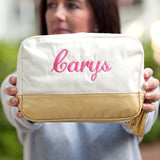 Creme Cabana Cosmetic Bag - Personalized-Bag-Viv&Lou-Top Notch Gift Shop