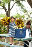 Navy Scattered Dot Ultimate Tote - Personalized-Bag-Viv&Lou-Top Notch Gift Shop