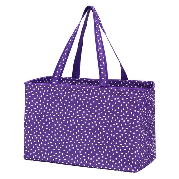 Purple Scattered Dot Ultimate Tote - Personalized-Bag-Viv&Lou-Top Notch Gift Shop