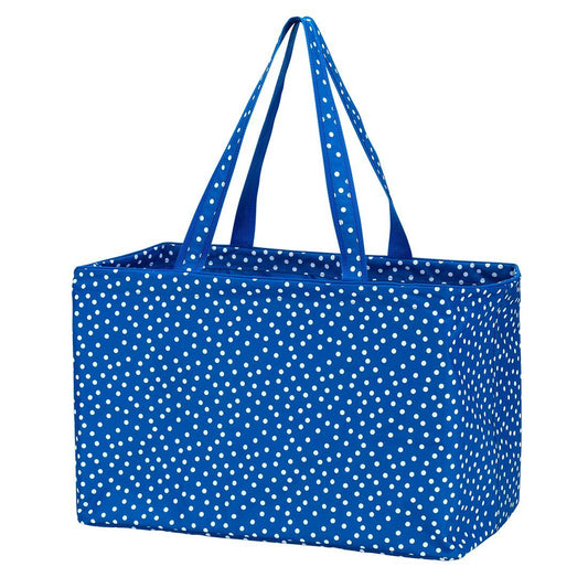 Royal Blue Scattered Dot Ultimate Tote - Personalized-Bag-Viv&Lou-Top Notch Gift Shop