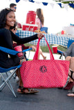 Red Scattered Dot Ultimate Tote - Personalized-Bag-Viv&Lou-Top Notch Gift Shop