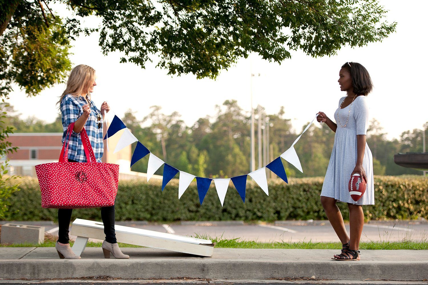 Red Scattered Dot Ultimate Tote - Personalized-Bag-Viv&Lou-Top Notch Gift Shop