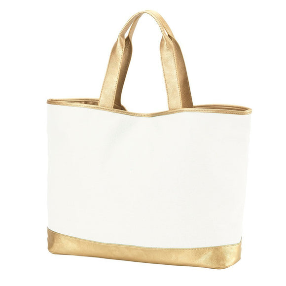 Creme Cabana Tote - Personalized-Bag-Viv&Lou-Top Notch Gift Shop