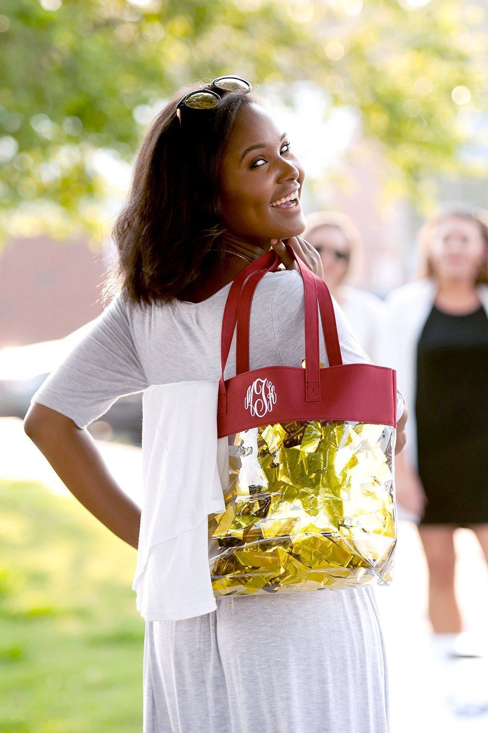 Garnet Clear Tote - Personalized-Bag-Viv&Lou-Top Notch Gift Shop