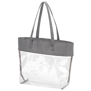 Houndstooth Clear Tote - Personalized-Bag-Viv&Lou-Top Notch Gift Shop